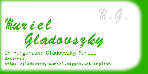 muriel gladovszky business card
